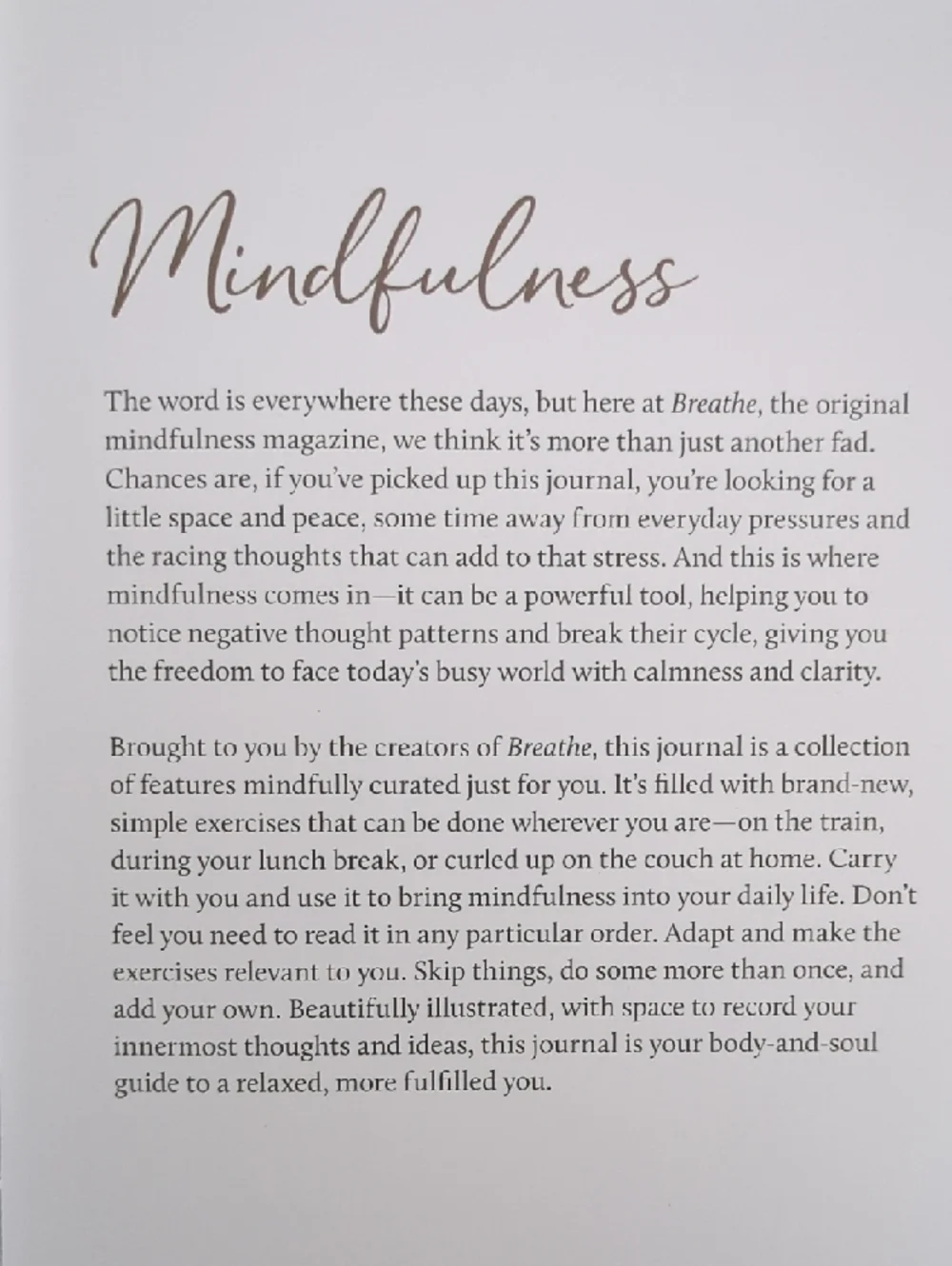 Mindfulness Journal